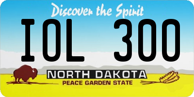 ND license plate IOL300