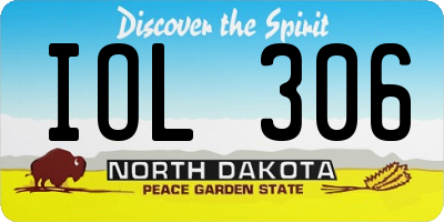 ND license plate IOL306