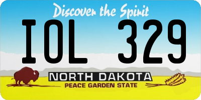ND license plate IOL329