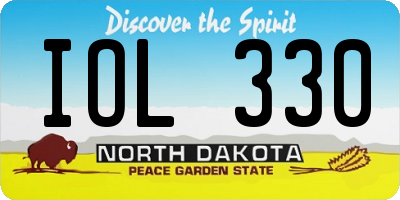 ND license plate IOL330