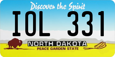 ND license plate IOL331