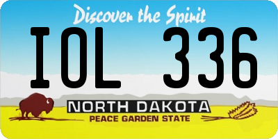 ND license plate IOL336