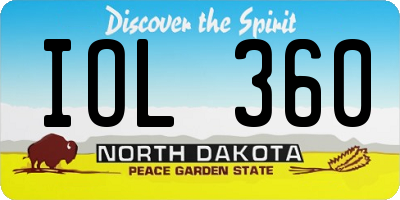 ND license plate IOL360