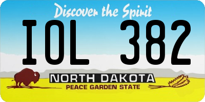 ND license plate IOL382