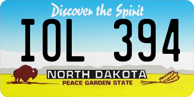 ND license plate IOL394