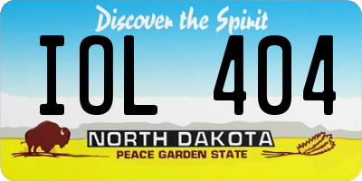 ND license plate IOL404