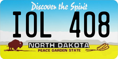 ND license plate IOL408