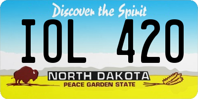 ND license plate IOL420