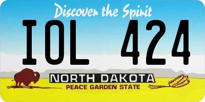 ND license plate IOL424