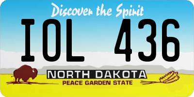 ND license plate IOL436