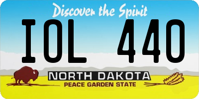 ND license plate IOL440