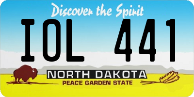 ND license plate IOL441