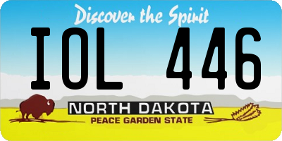 ND license plate IOL446