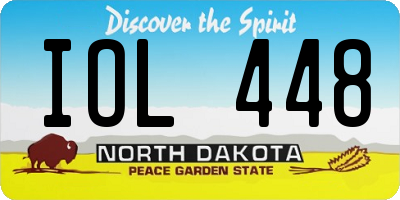 ND license plate IOL448