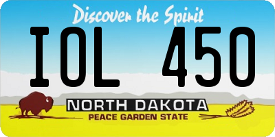 ND license plate IOL450