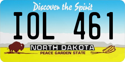 ND license plate IOL461