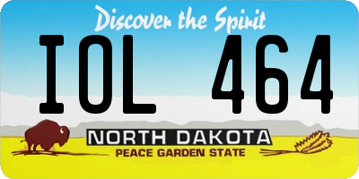 ND license plate IOL464