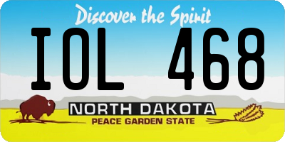 ND license plate IOL468