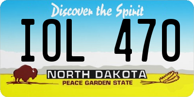 ND license plate IOL470