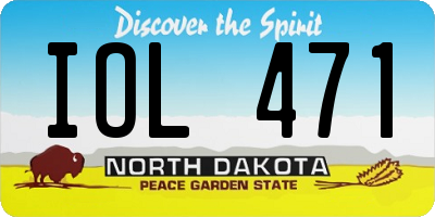 ND license plate IOL471