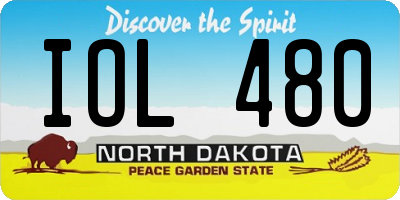 ND license plate IOL480