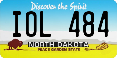 ND license plate IOL484