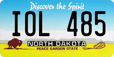 ND license plate IOL485