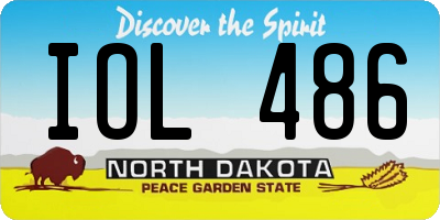 ND license plate IOL486
