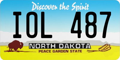 ND license plate IOL487