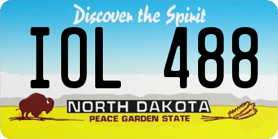 ND license plate IOL488