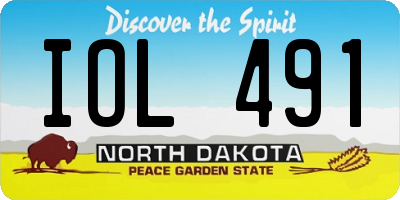 ND license plate IOL491