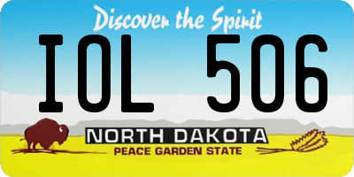 ND license plate IOL506