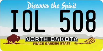 ND license plate IOL508