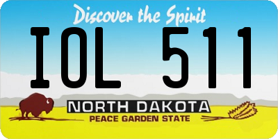 ND license plate IOL511