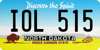 ND license plate IOL515