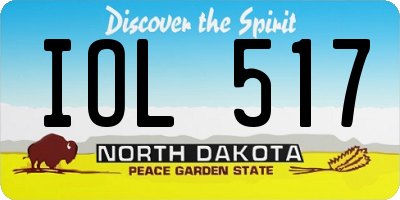 ND license plate IOL517
