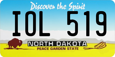 ND license plate IOL519