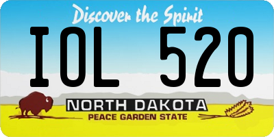ND license plate IOL520