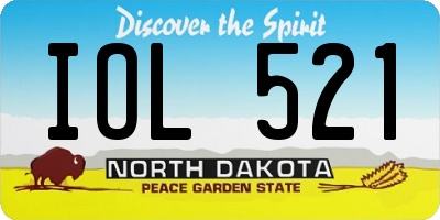 ND license plate IOL521