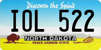 ND license plate IOL522