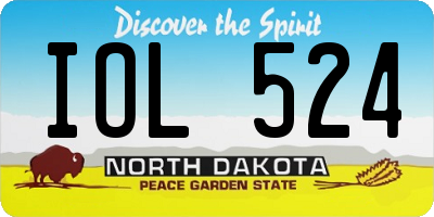 ND license plate IOL524