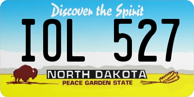 ND license plate IOL527