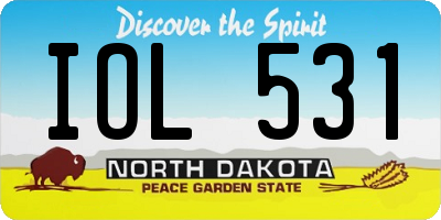 ND license plate IOL531