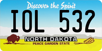 ND license plate IOL532
