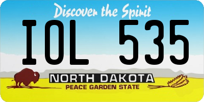 ND license plate IOL535
