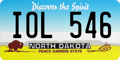 ND license plate IOL546