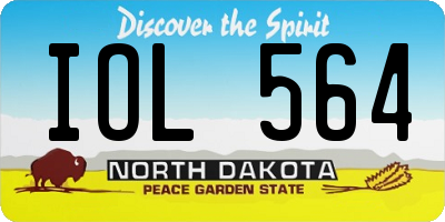 ND license plate IOL564