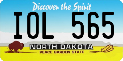 ND license plate IOL565