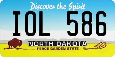 ND license plate IOL586