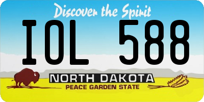 ND license plate IOL588